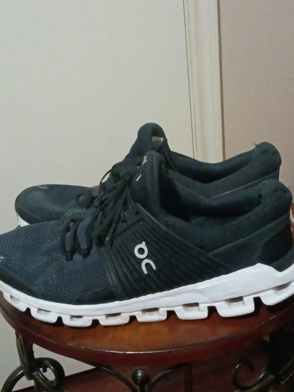 On Cloud Shoes Mens Size 12.5 Black CloudTec Swiss Engineering Running Sneakers